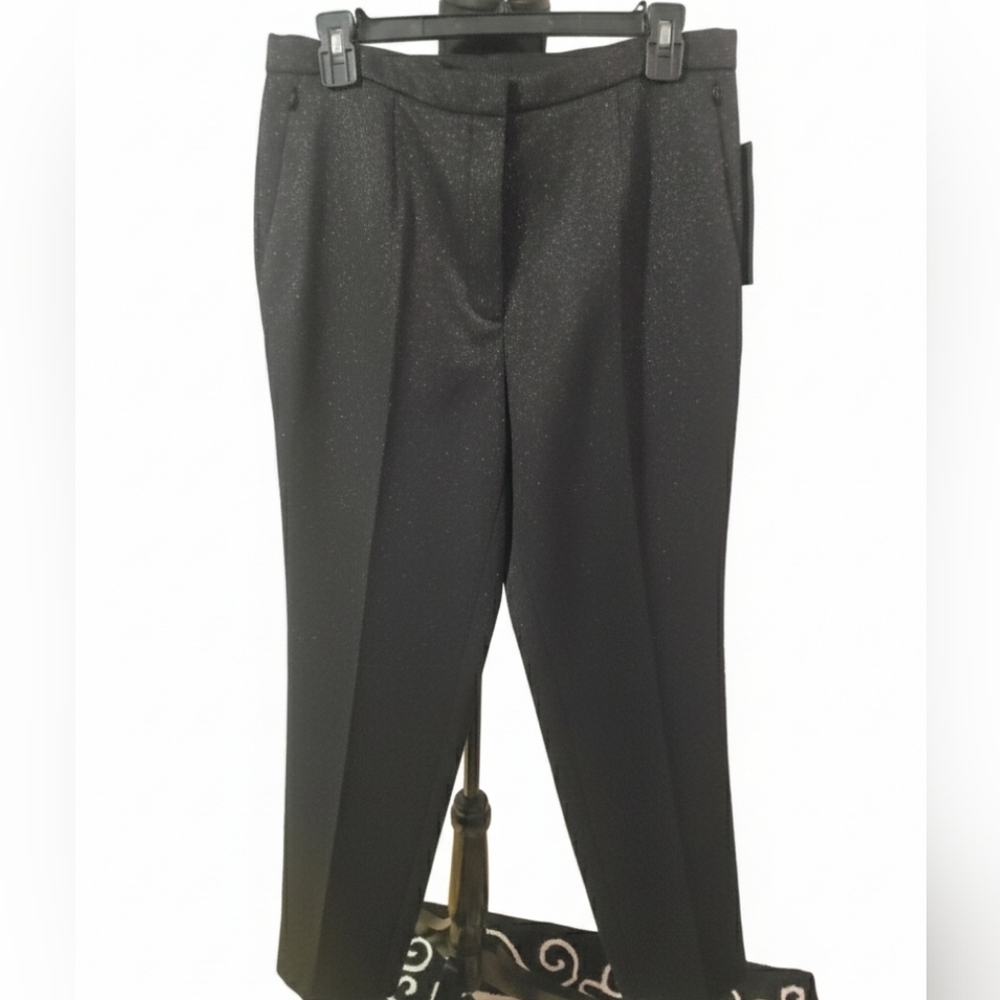 New Escada Black sparkle Dress Pants Womens size 40 EU or size 10 US